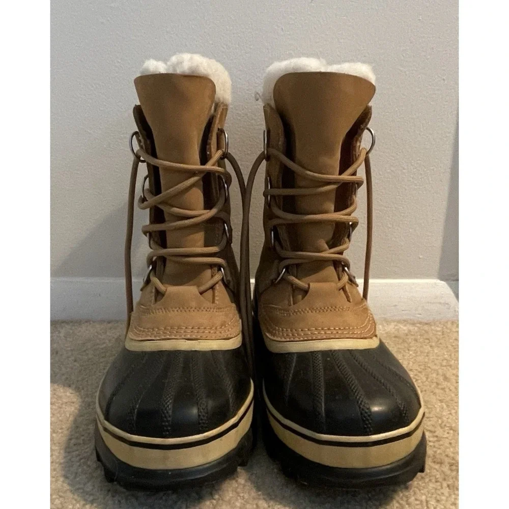 Men's SOREL Caribou Waterproof Insulated Winter Boots, 1002871 /Buff Size 8